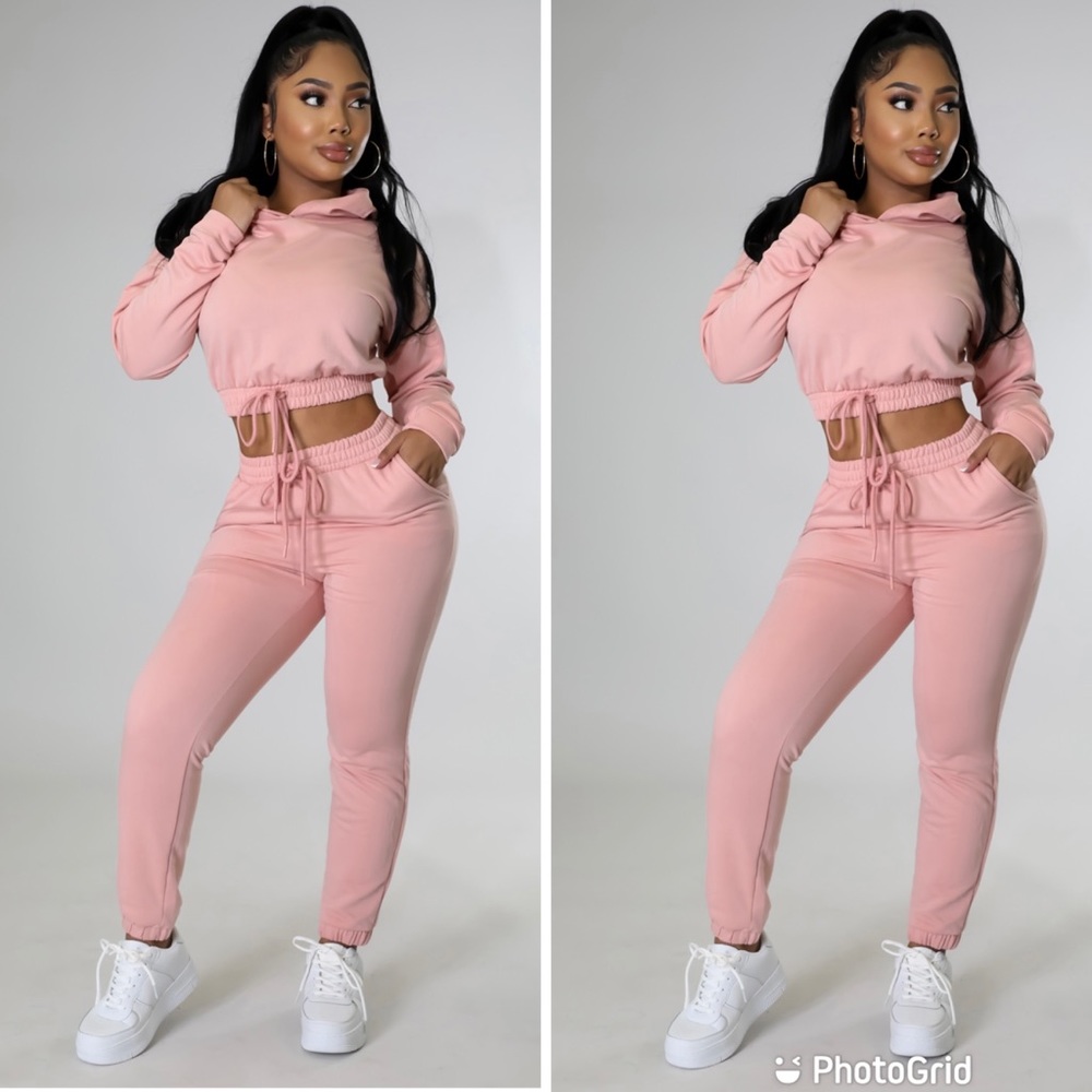 Pink  - Cute  Jogger Set